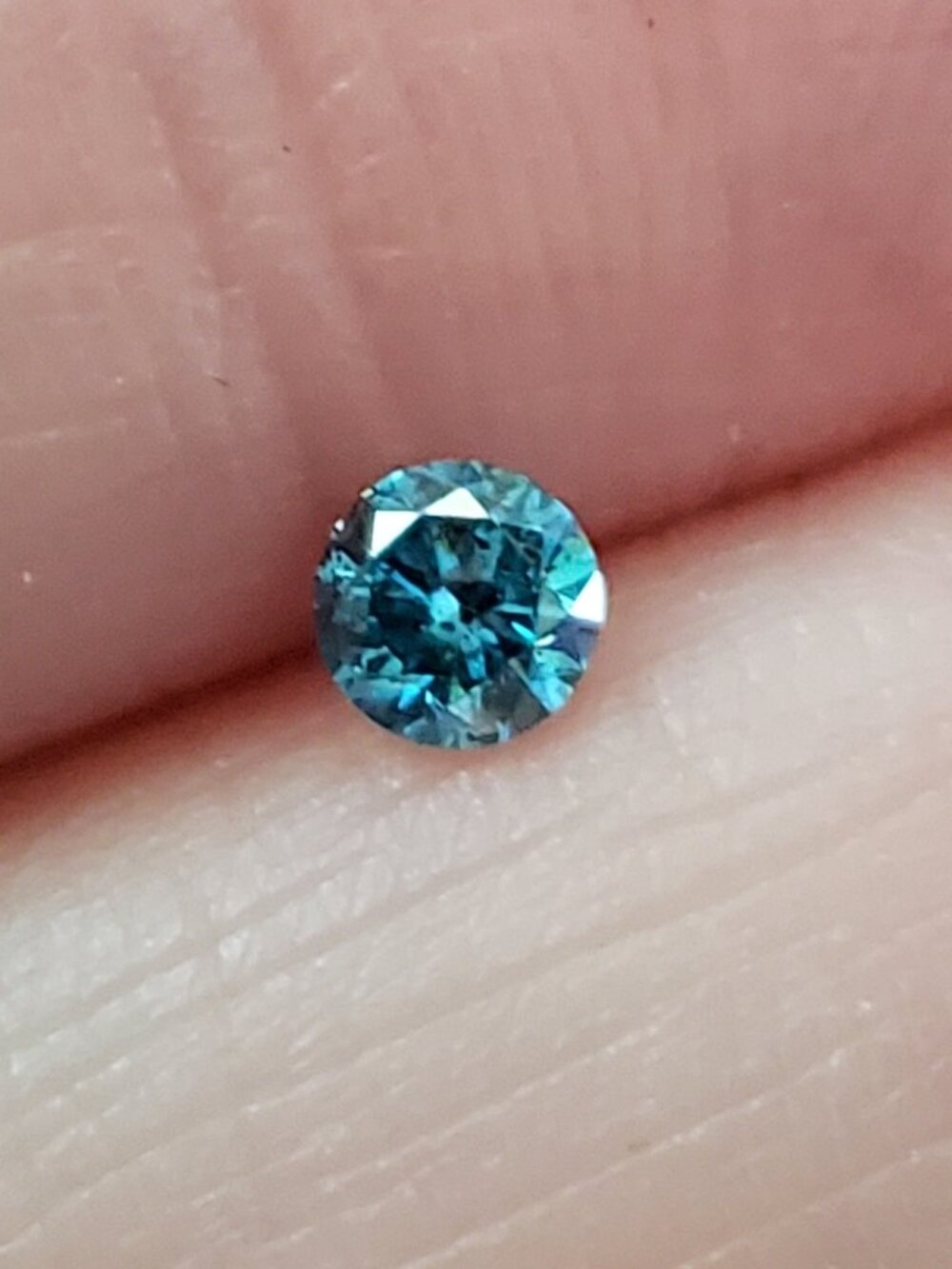 .25 ct Natural Blue Diamond Round Cut Loose Gemstone
